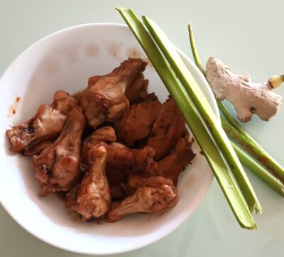 Ginger & Rhubarb Chicken Wings